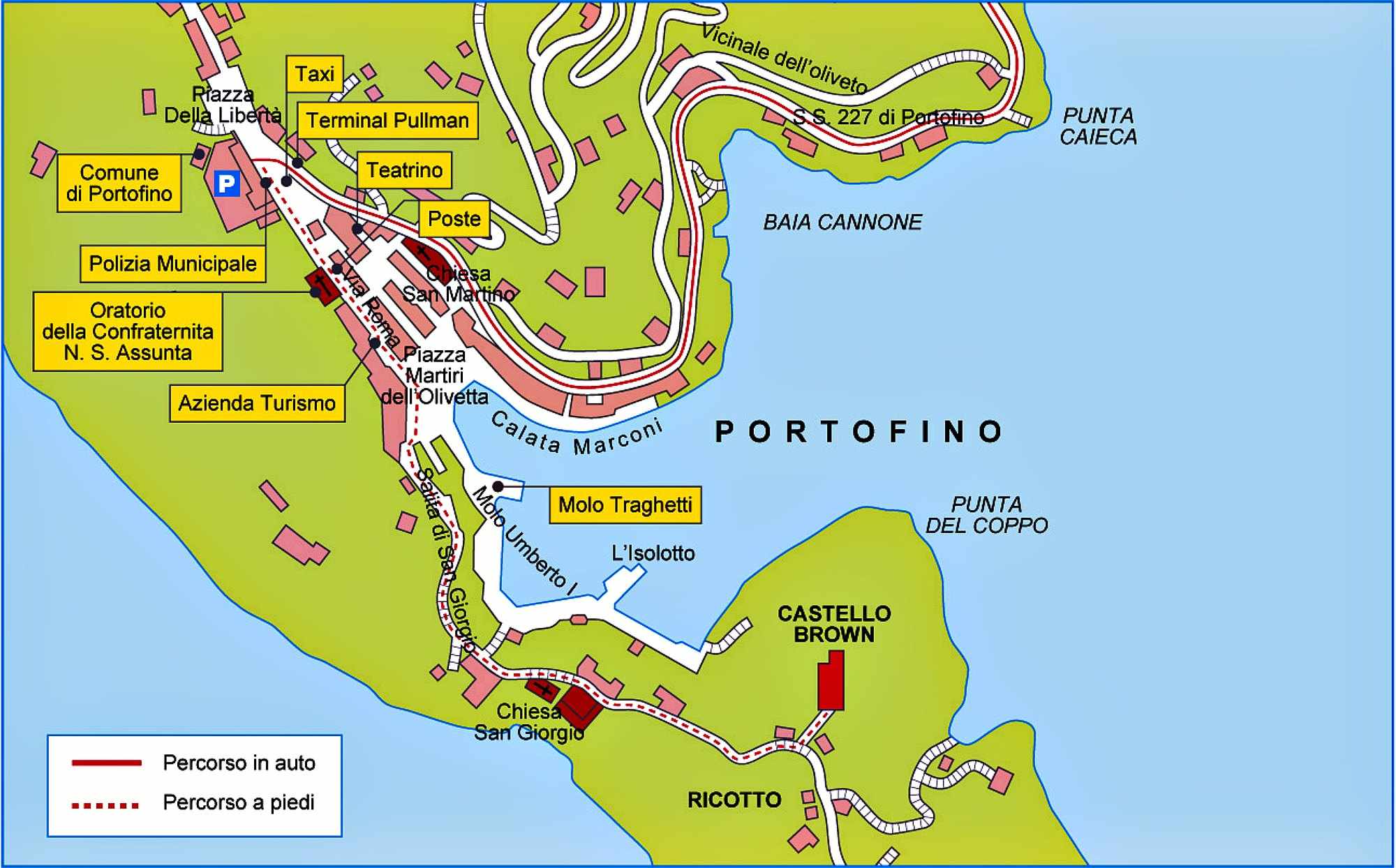 Italy Portofino Italian Riviera Map